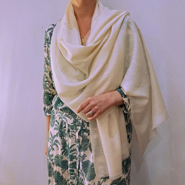 Pashmina Ecru Naturel - Etole 70x190 cm