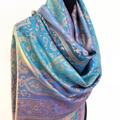 Étole en Soie Jacquard Oceania – 70x190cm