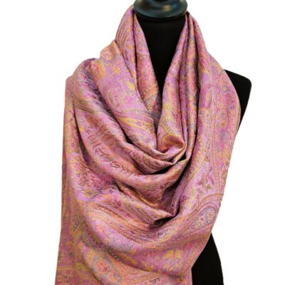 Étole en Soie Jacquard Tendresse – 70x190cm