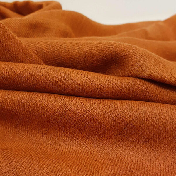 Etole Pashmina Orange Brûlée gros plan sur tissage